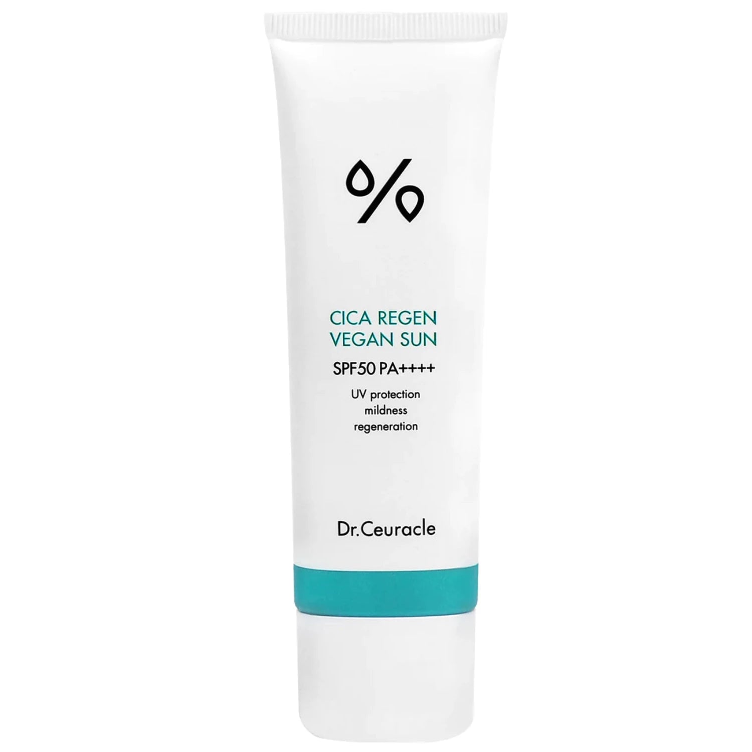Dr. Ceuracle Cica Regen Vegan Sun SPF50 is an innovative formula to shield skin from dangerous UV damage and nourish for long-lasting hydration.