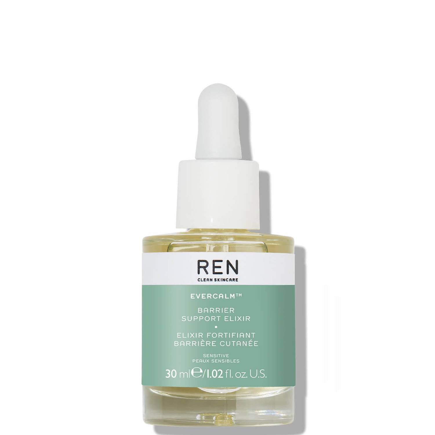 REN Evercalm Barrier Support Elixir is developed to fight dryness and signs of sensitisation or inflammation, the comforting, microbiome-friendly, scent-free concoction contains 100% naturally-sourced ingredients to quickly make skin feel suppler, calmer and hydrated.