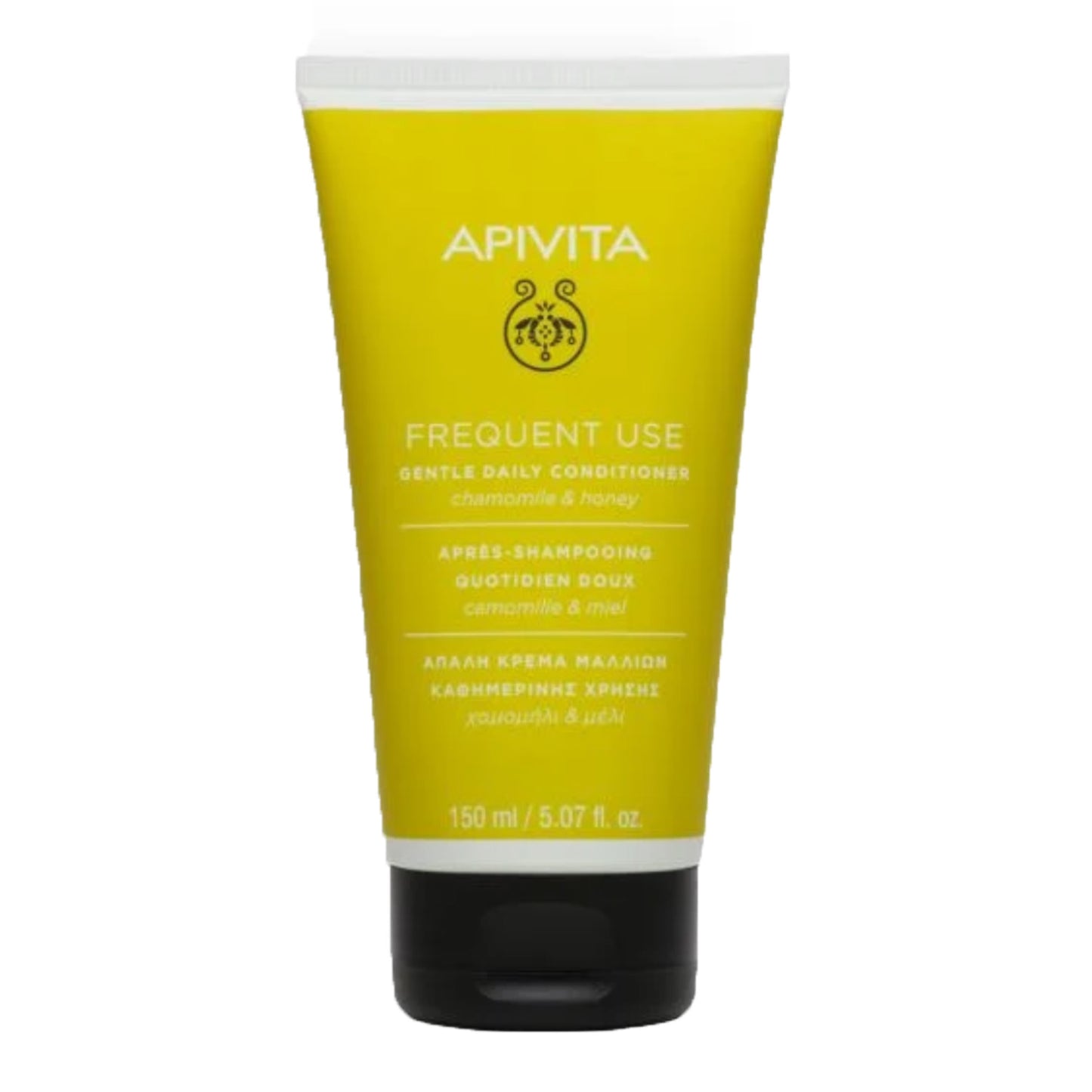 Apivita Frequent Use hair conditioner composed of 97% natural ingredients offers softness, suppleness, hydration & elasticity.