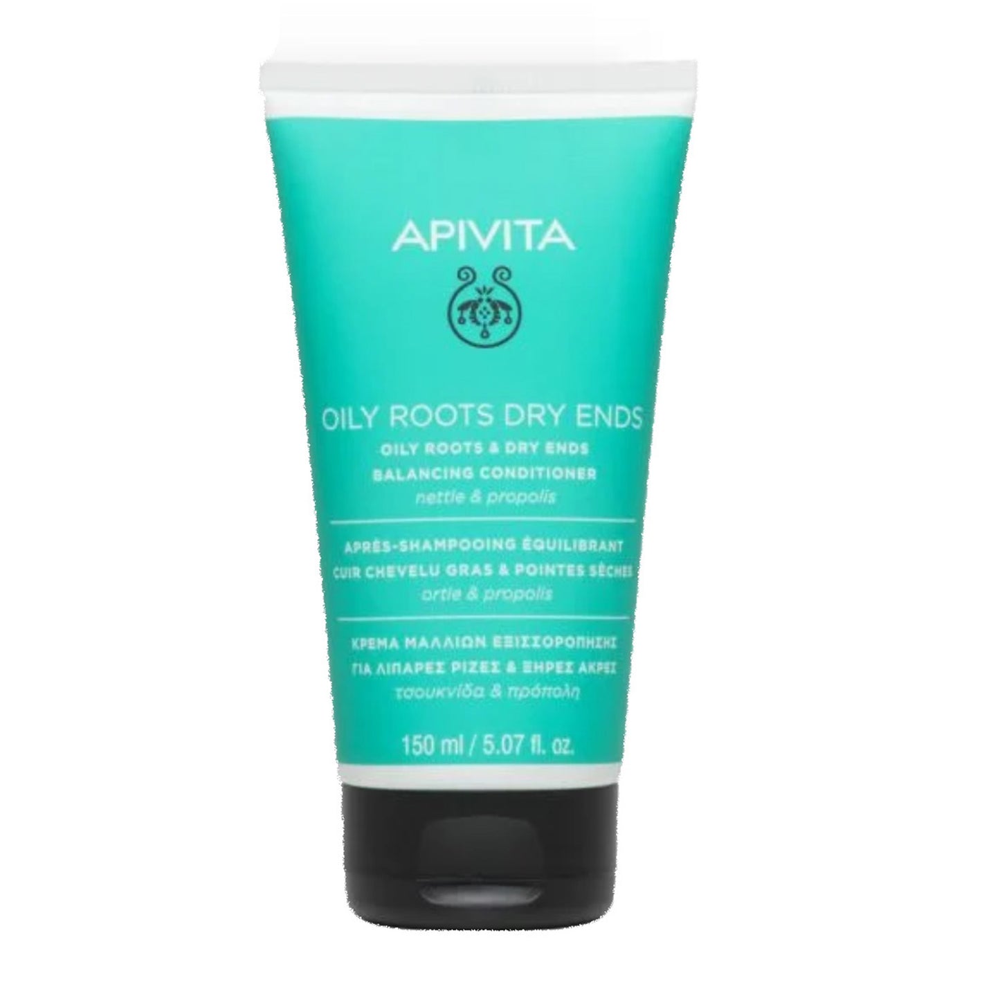 Apivita Oily routes dry ends Hair Conditioner is designed specifically for hair with oily roots and dry ends. Its lightweight texture moisturises, repairs dry damaged ends, and provides nourishing balance with nettle and propolis extracts.