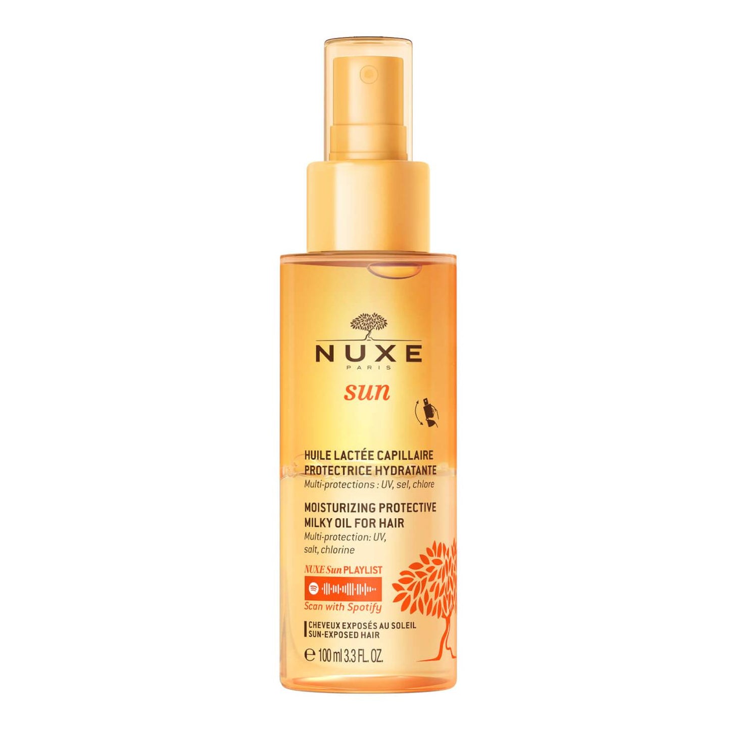 if you are looking for a hair product to make your hair look stylised after the beach or pool this is Nuxe Sun Moisturising Protective Milky Oil.