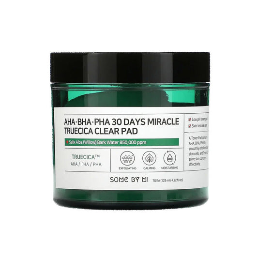 Some By Mi AHA/BHA/PHA 30 Days Miracle Truecica Clear Pad is effectively formulated to exfoliate dead skin cells.