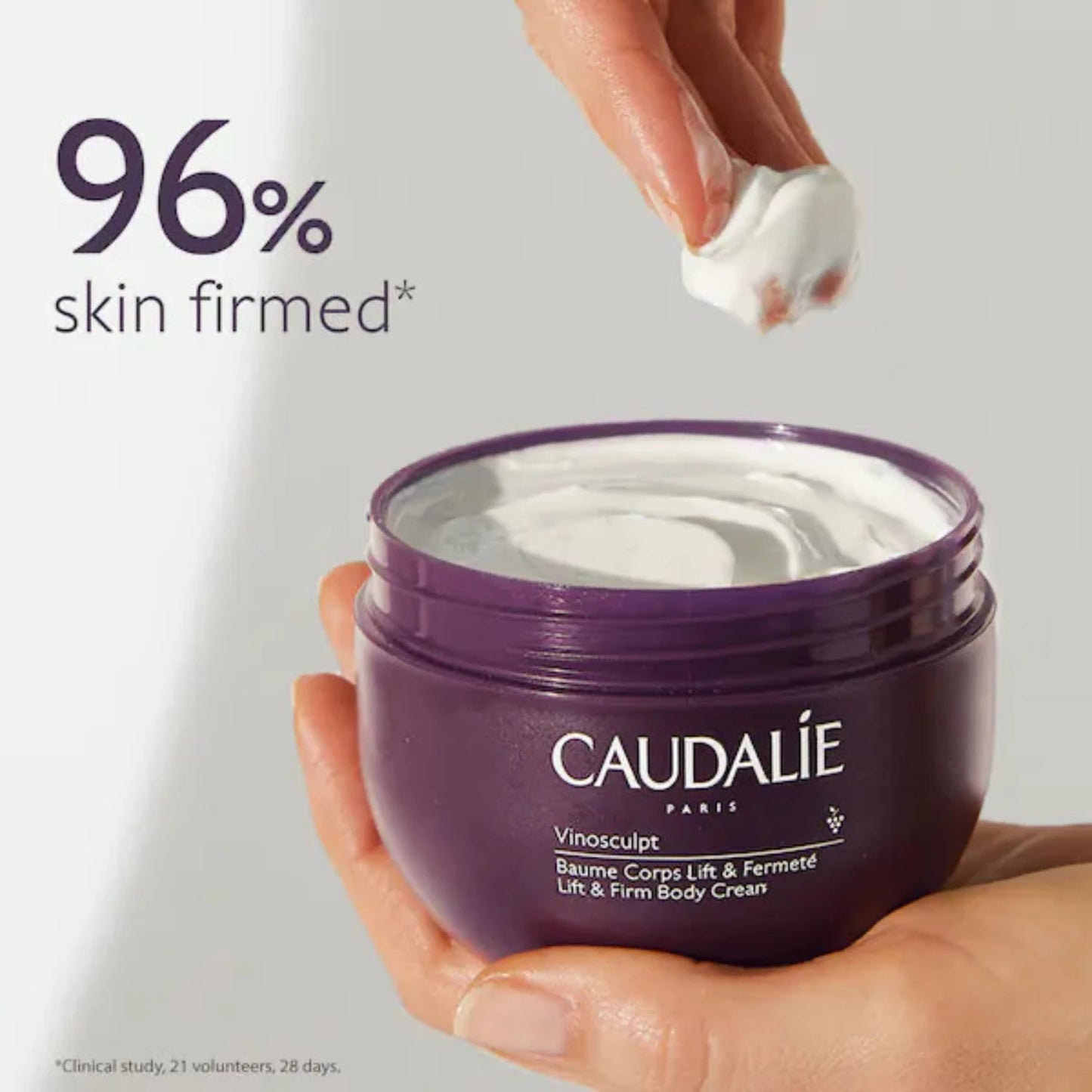 Caudalie Vinosculpt Lift & Firm Body Cream visible results of skin being toned and firmed.