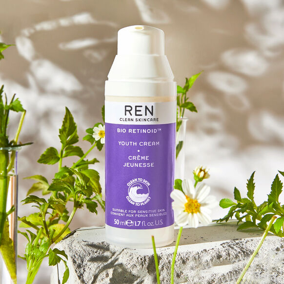 Bio Retinoid Youth Serum from REN is suitable for those with sensitive skin, thanks to the brand's plant-derived alternative. 